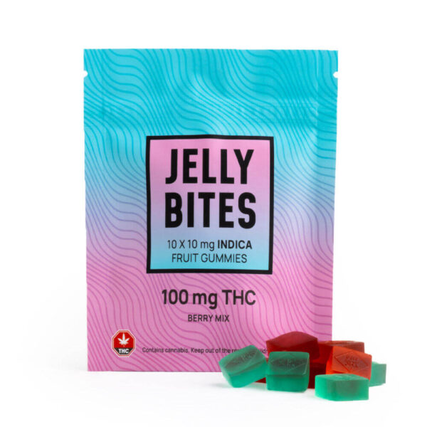 Jelly Bites - Indica Regular Strength (100 mg THC) – Berry Mix