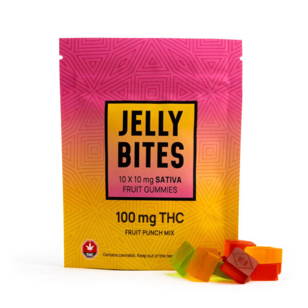 Jelly Bites - Sativa Regular Strength (100 mg THC) – Fruit Punch Mix